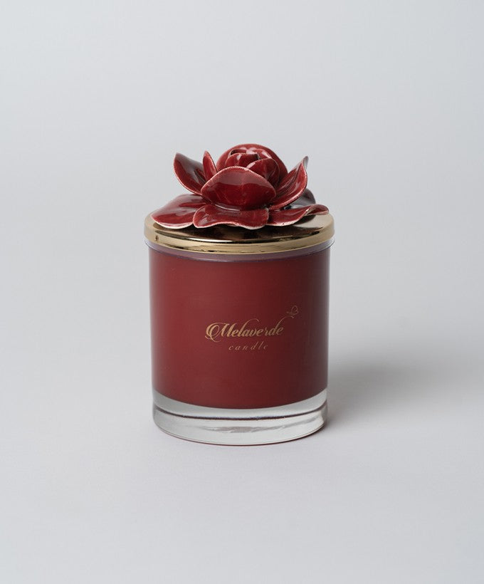 MELAVERDE CANDELA - ROSSA PICCOLA CON FIORE