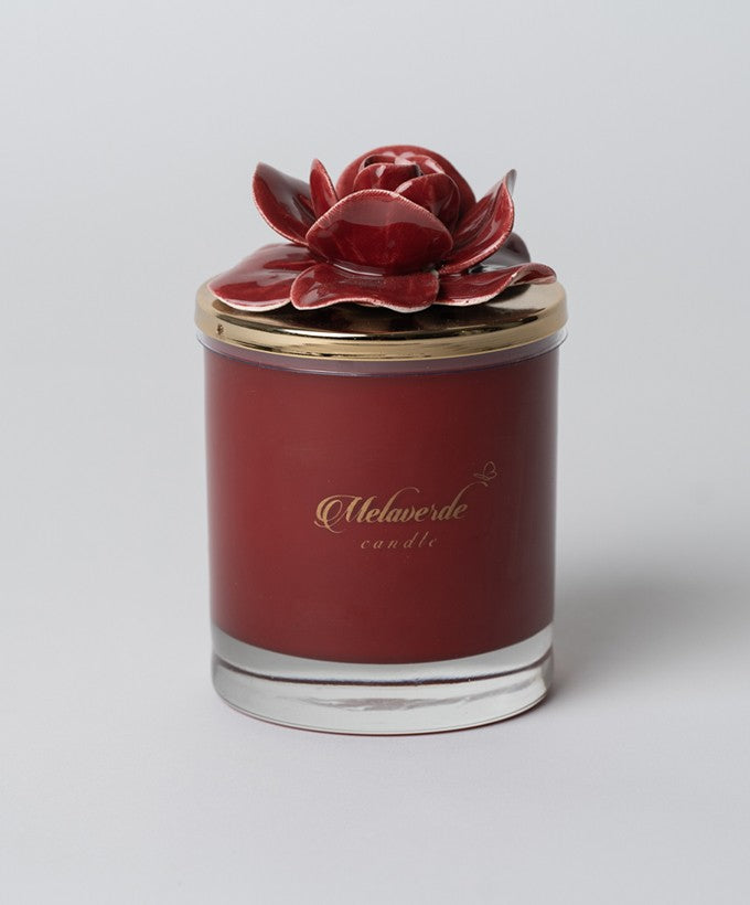 MELAVERDE CANDELA - ROSSA MEDIA CON FIORE