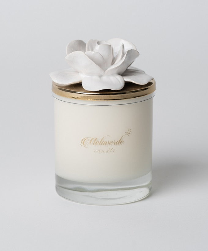 MELAVERDE CANDELA - BIANCA GRANDE CON FIORE