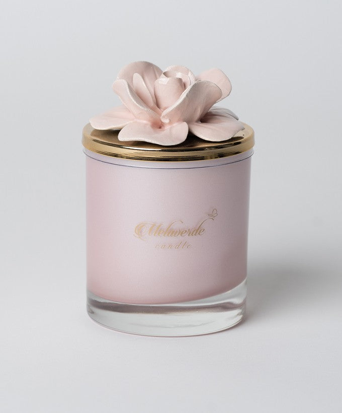 MELAVERDE CANDELA - ROSA GRANDE CON FIORE