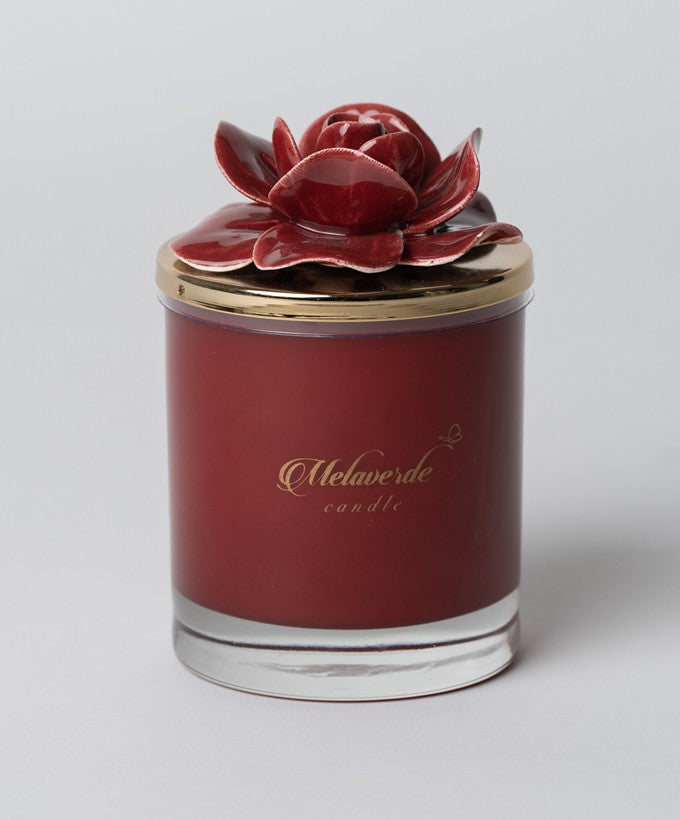 MELAVERDE CANDELA - ROSSA GRANDE CON FIORE