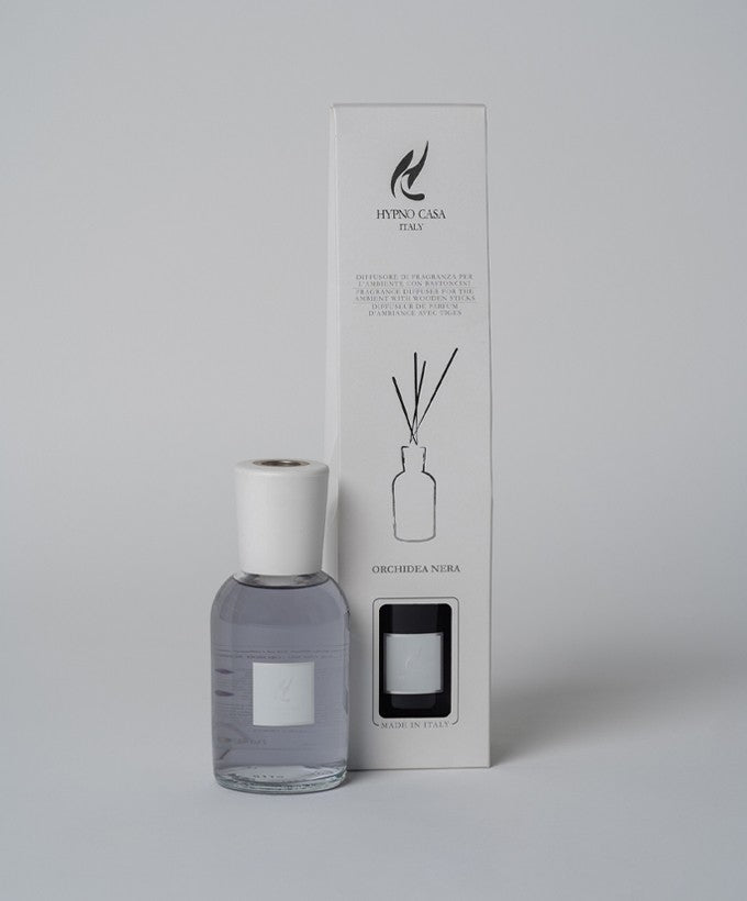DIFFUSORE CON BASTONCINI HYPNOCASA - ORCHIDEA NERA 250ML