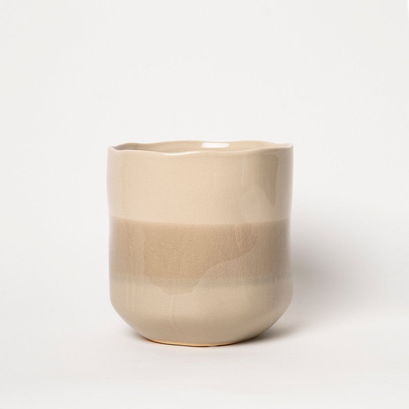 VASO NUANCE BEIGE TONDO RITUALI DOMESTICI - M