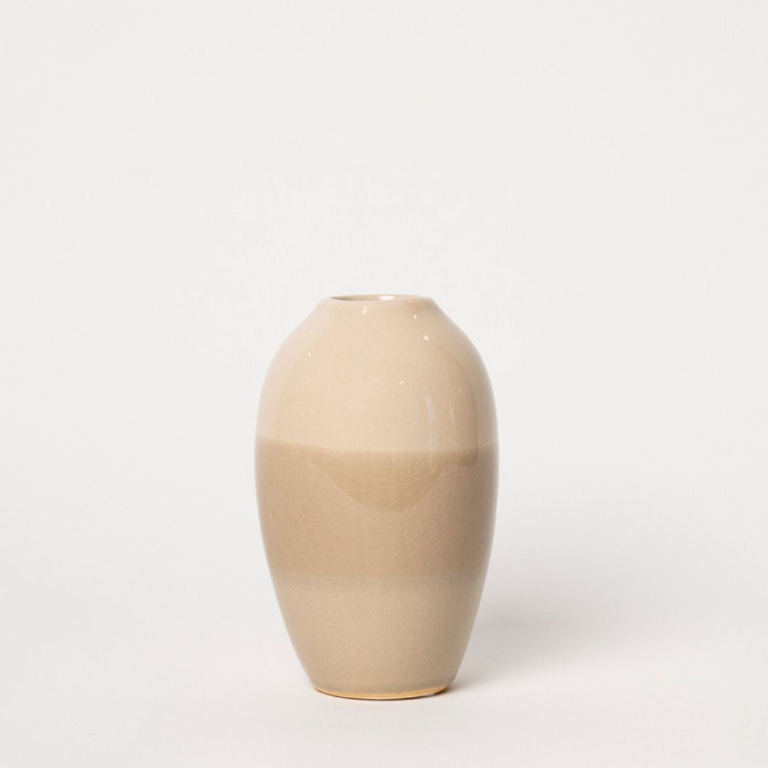 VASO NUANCE BEIGE OVALE RITUALI DOMESTICI - M