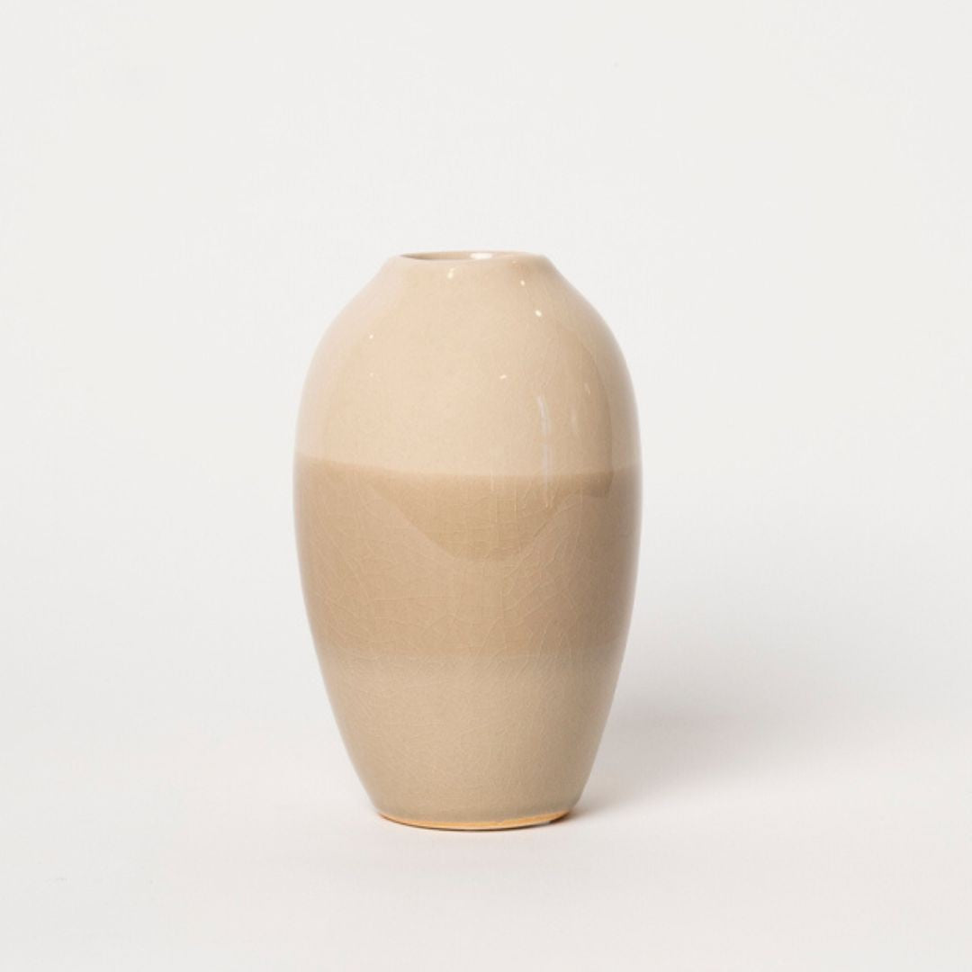 VASO NUANCE BEIGE OVALE RITUALI DOMESTICI - L