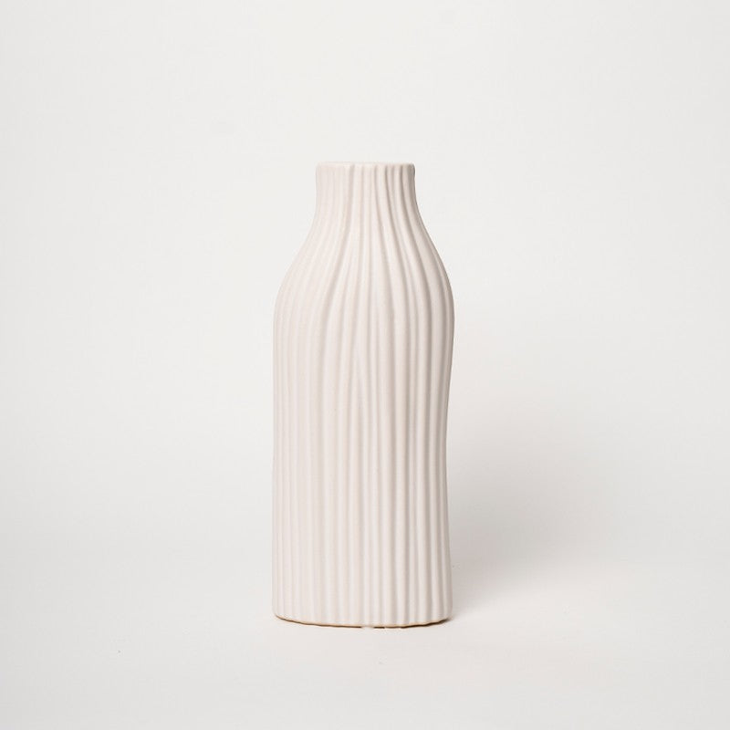VASO LINFA BIANCO RIGATO RITUALI DOMESTICI - M