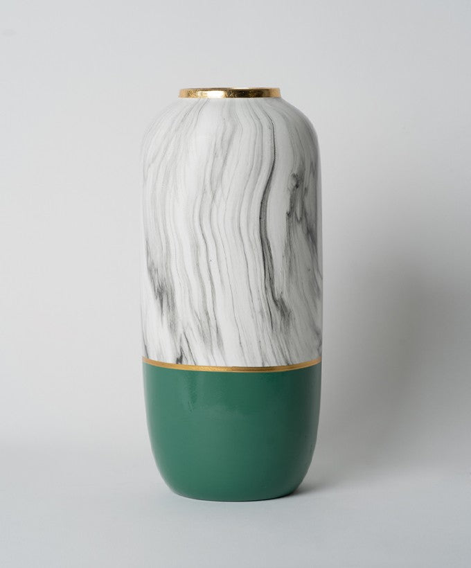 VASO ILIADIS EFFETTO MARMO - VERDE