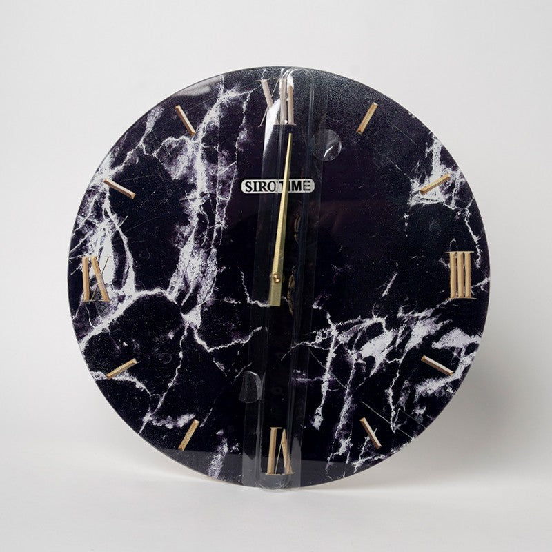 OROLOGIO DA PARETE VETRO SIROTIME - 60 CM MARMO NERO