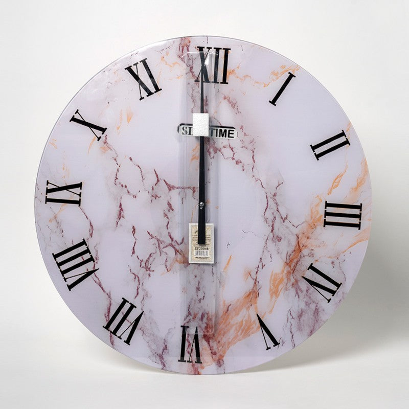 OROLOGIO DA PARETE VETRO SIROTIME - 60 CM MARMO BIANCO/ORO