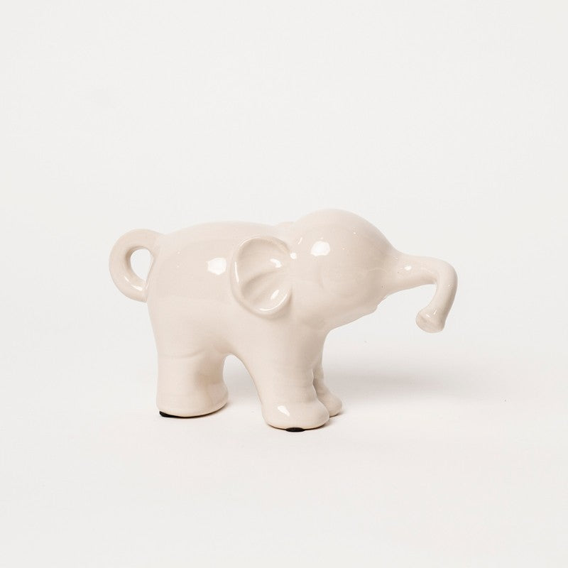 ELEFANTE CERAMICA PICCOLO - TORTORA LUCIDO