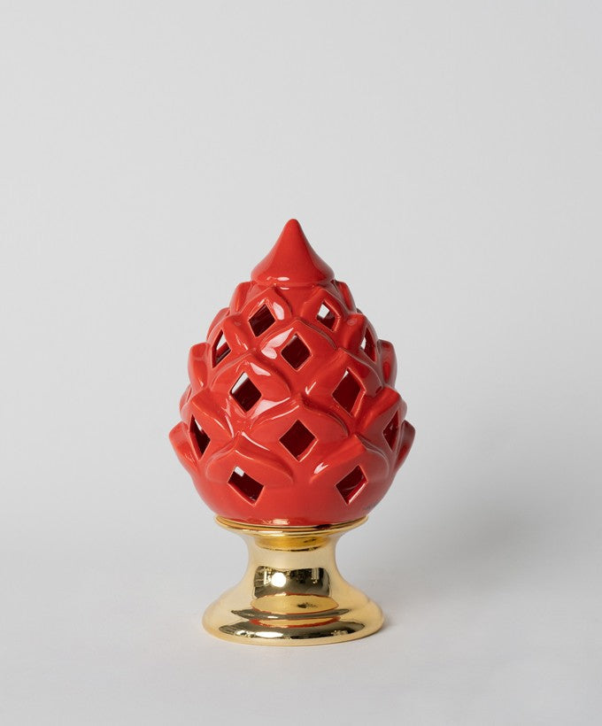 LAMPADA POMO PICCOLA TRAFORATA LE STELLE - ROSSA