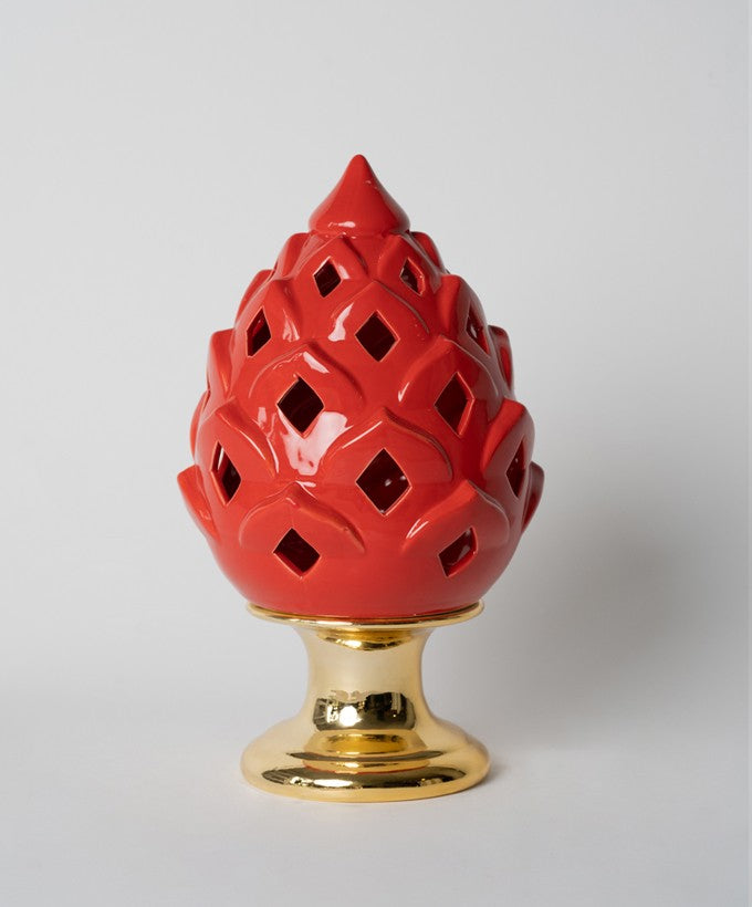 LAMPADA POMO GRANDE TRAFORATA LE STELLE - ROSSA