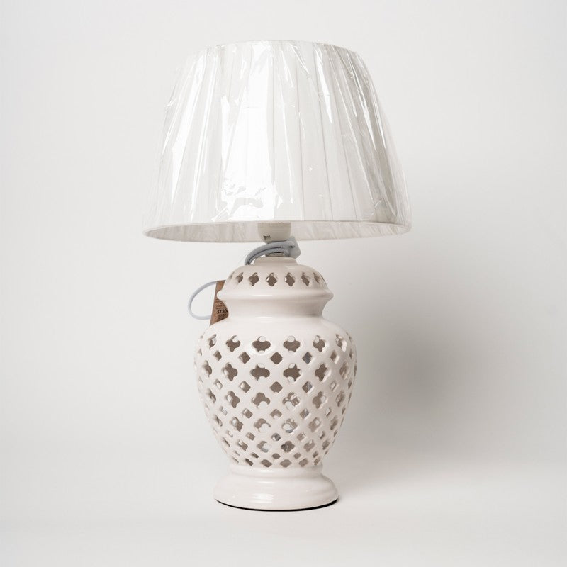 LUME TRAFORATO CERAMICA GRANDE SIROTIME - BIANCO