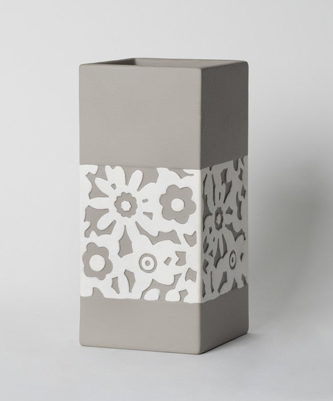 VASO GRANDE EGAN - BIANCO/GRIGIO