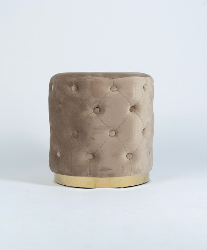 POUF SGABELLO SIROTIME EFFETTO VELLUTO - TORTORA