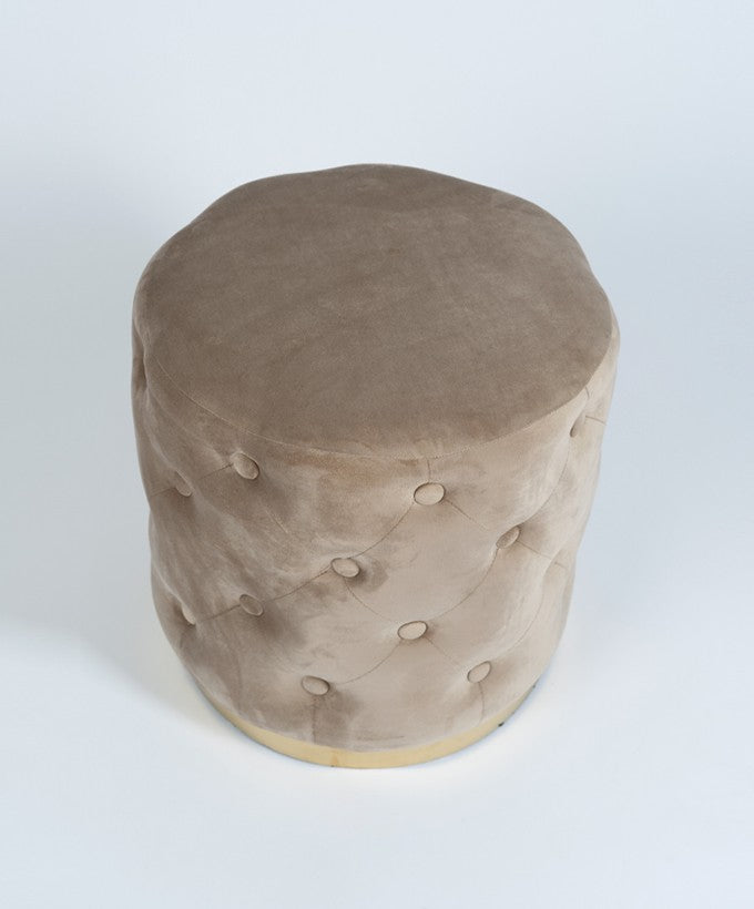 POUF SGABELLO SIROTIME EFFETTO VELLUTO - TORTORA