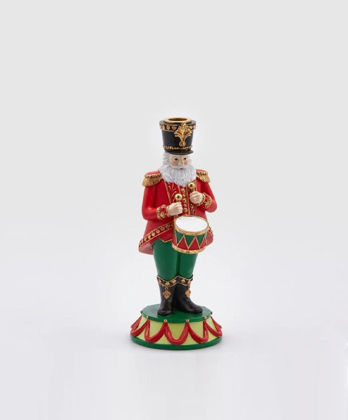 PORTACANDELA SOLDATINO NATALIZIO CON TAMBURINO