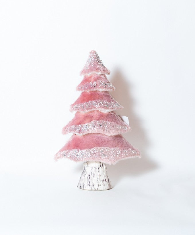 ALBERELLO DECORATIVO GLITTER ROSA