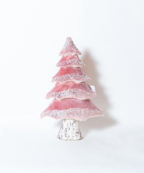 ALBERELLO DECORATIVO GLITTER ROSA