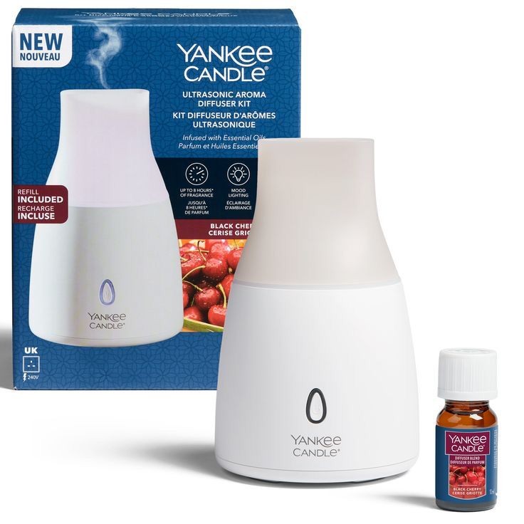 DIFFUSORE DI AROMI YANKEE CANDLE AD ULTRASUONI CON OLIO BLACK CHERRY