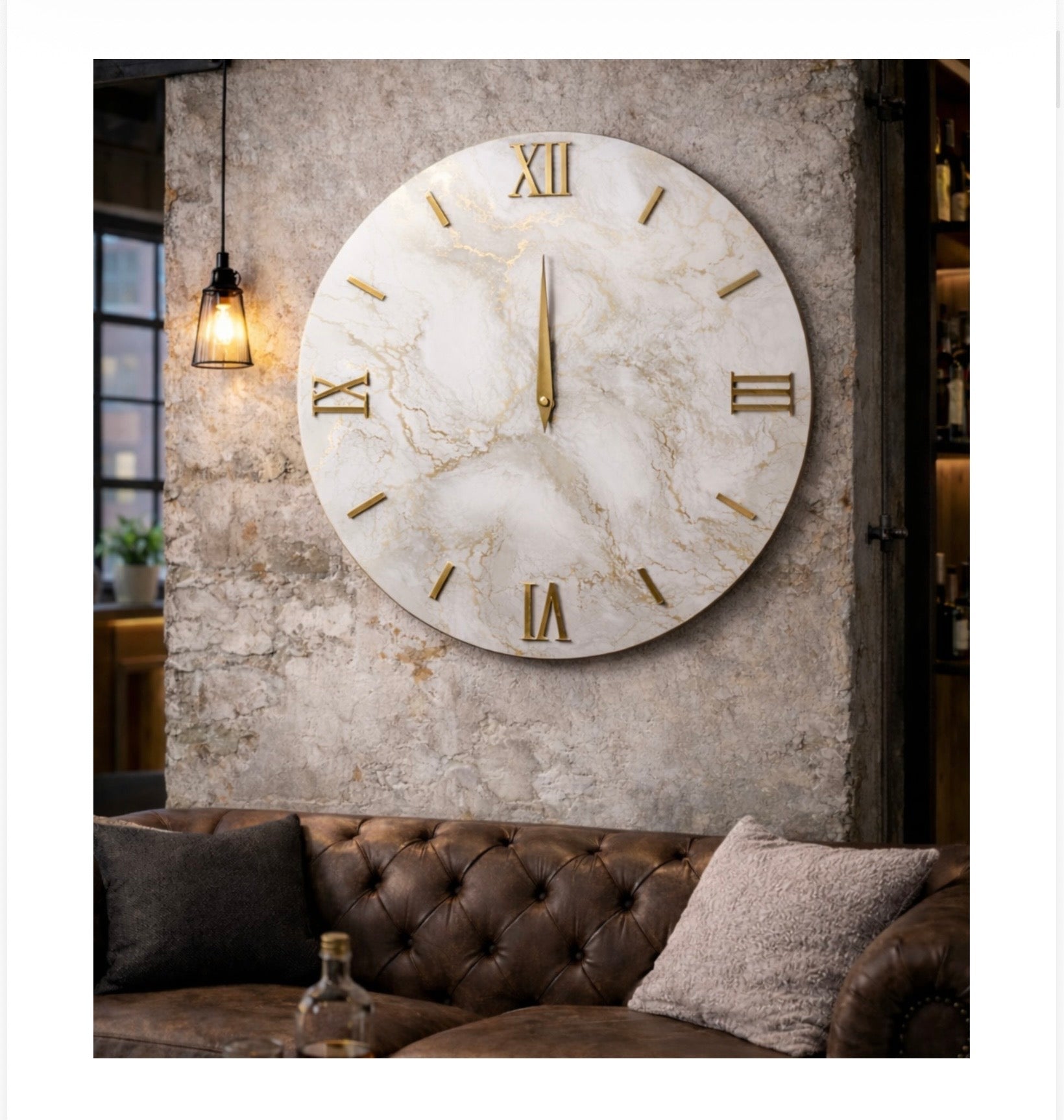 OROLOGIO DA PARET VETRO - CLOUD GOLD